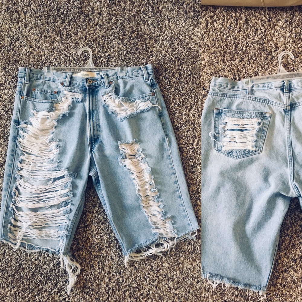 Distressed Bermuda Shorts